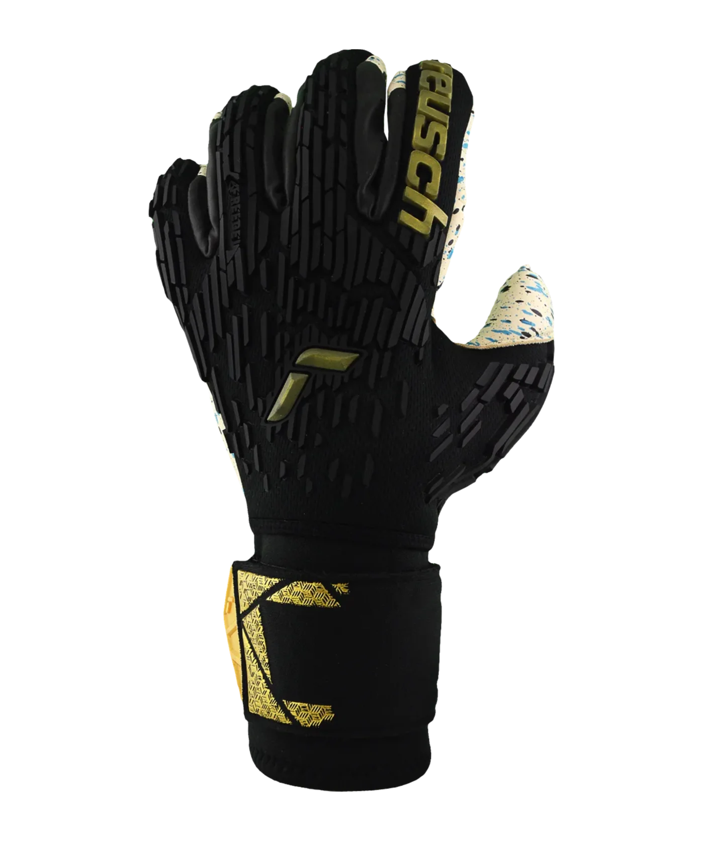 Reusch Attrakt Freegel Fusion Ortho-Tec TW-Handschuhe Night Spark 2024 Schwarz Gold F7707