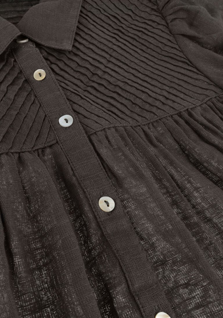 RUBY TUESDAY donkergrijze ruby tuesday blouse imee collar pintuck blouse
