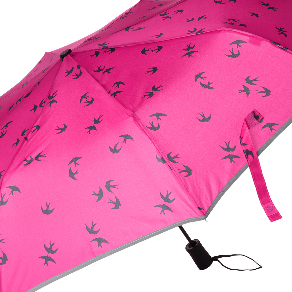 Gina Benotti Regenschirm mit Reflektoren pink