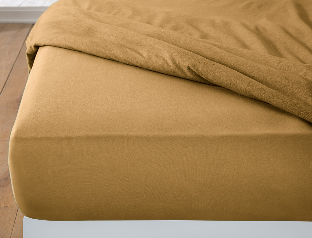 Drap-housse-Flanelle tissé-teint