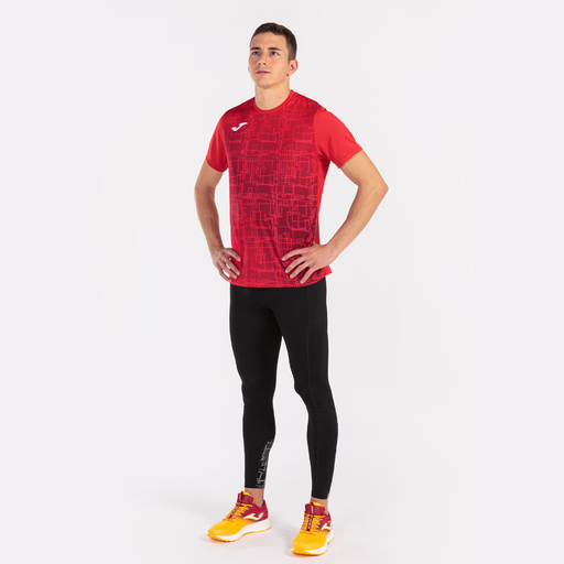 Camiseta Joma Elite VIII de manga curta vermelha