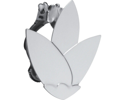 Decoratieve bloemenclip, mat zilver