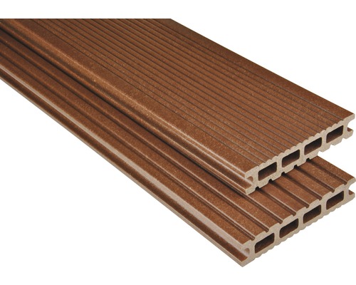 Konsta WPC terrasplanken Futura holle kamerprofiel mat 26x145 mm (verkoop per meter van 1,00 m tot max. 6,00 m) bruin