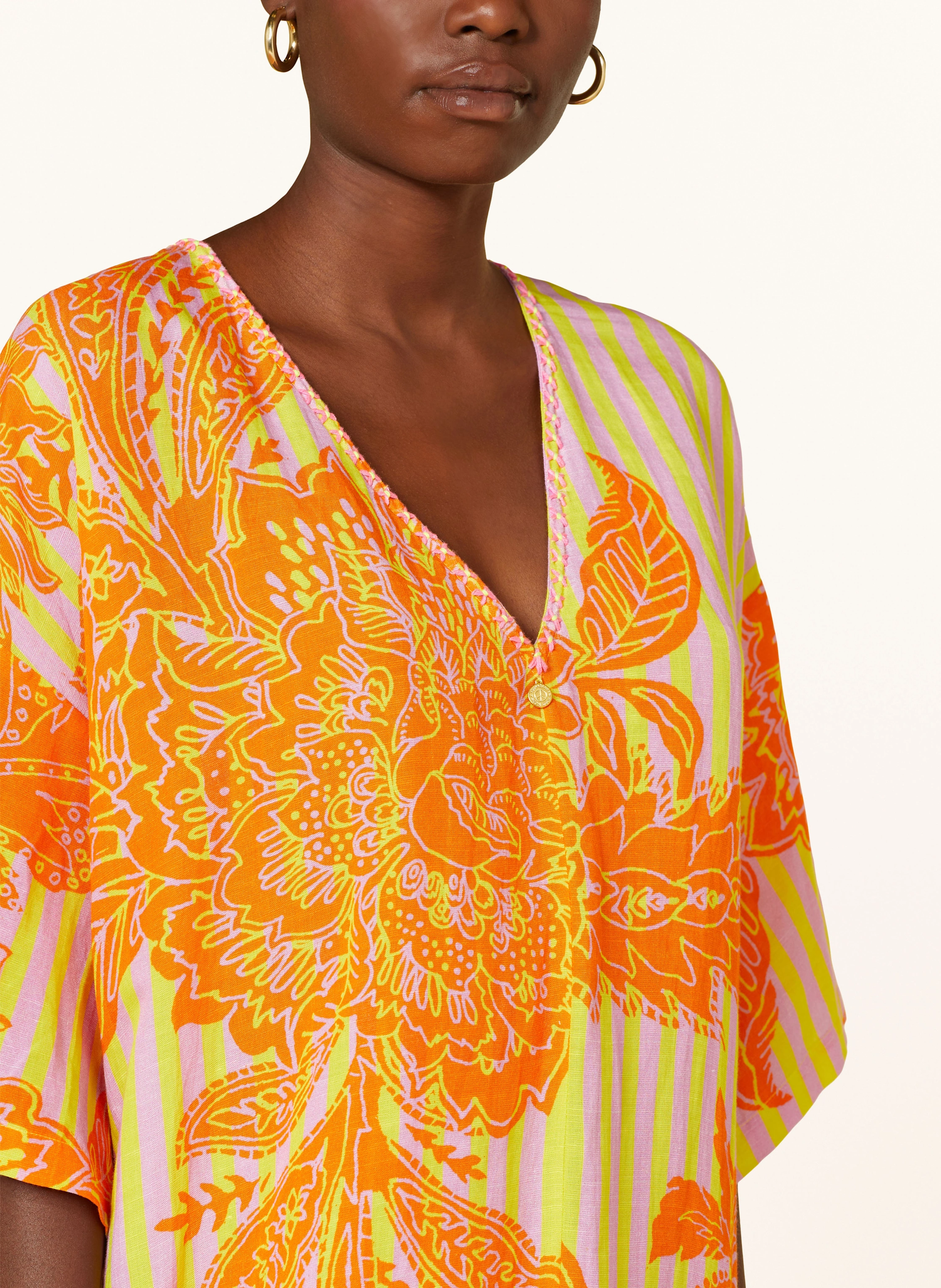 yippie hippie Kleid mit Leinen