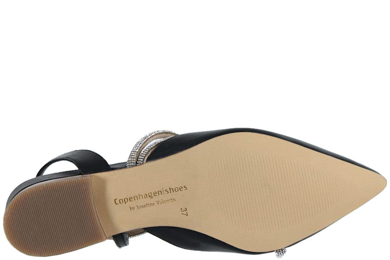 COPENHAGEN SHOES FEMINISTA BALLERINA I SORT GLAT SKIND