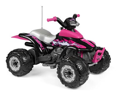 PegPérego Corral T-Rex Firhjuling 330W, Rosa/Svart