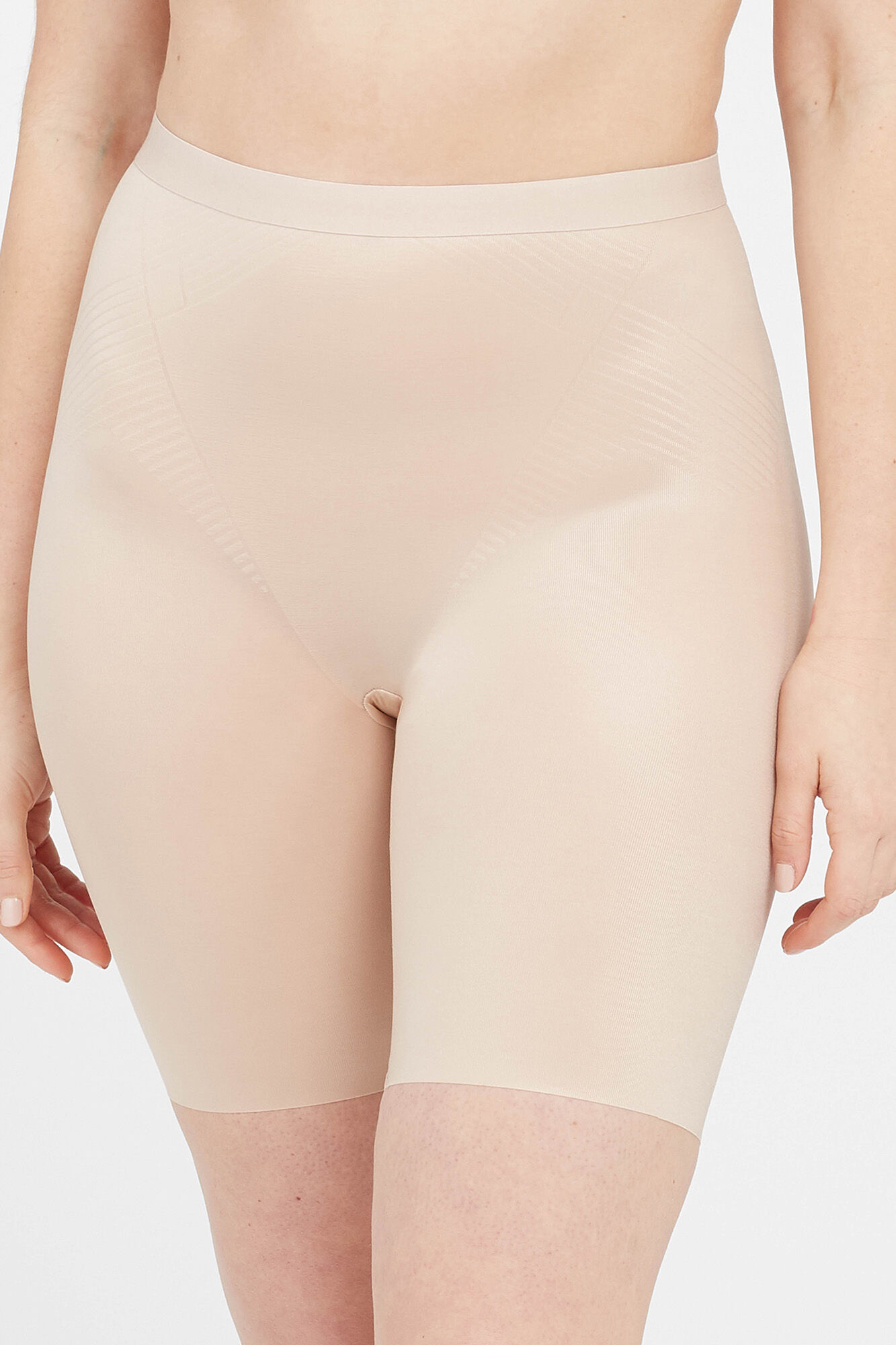 Cinta modeladora curta invisível bege Spanx - nude