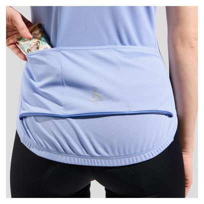 Maillot Manches Courtes Femme Odlo Essentials 1/2 Zip Bleu