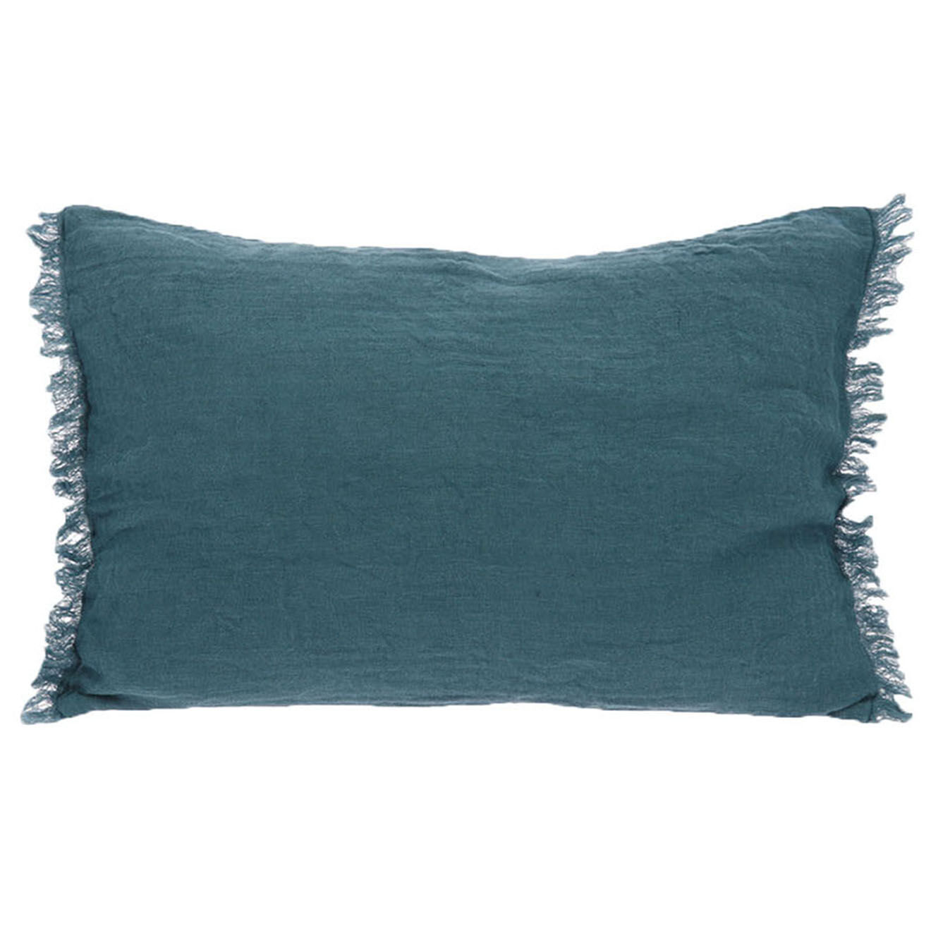 En Fil d'Indienne Housse de coussin Étamine paon - 45x100 cm