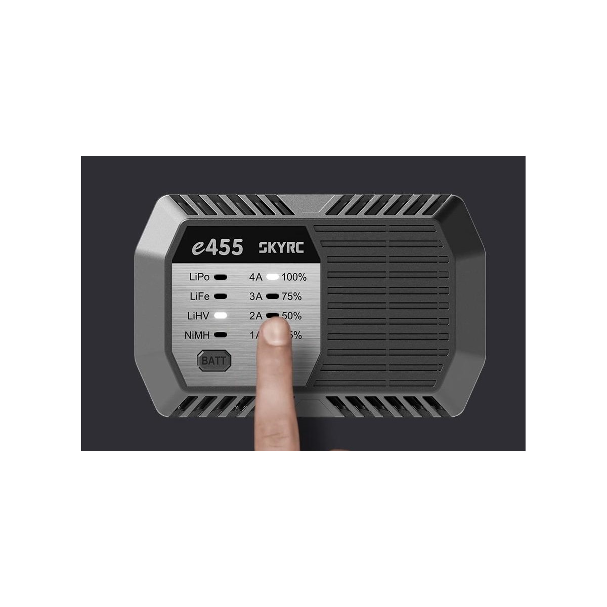 SkyRc E455 LiPo/Life/NiMh Lader 2-4S 50W 220V
