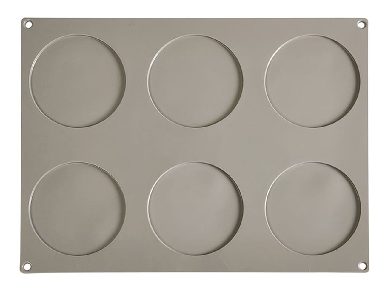 Plaque silicone grand disque - 6 empreintes - 40 x 30 cm - Pavoni