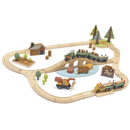 Tender leaf toys treinbaan dennenbos
