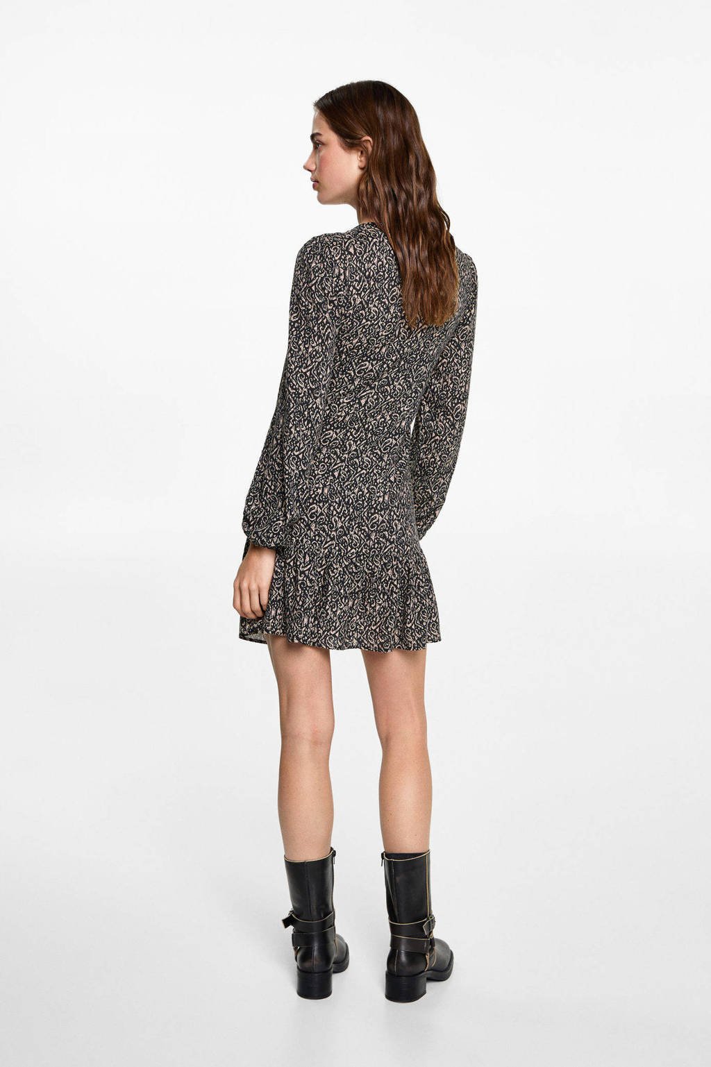 MANGO TEEN midi jurk zwart
