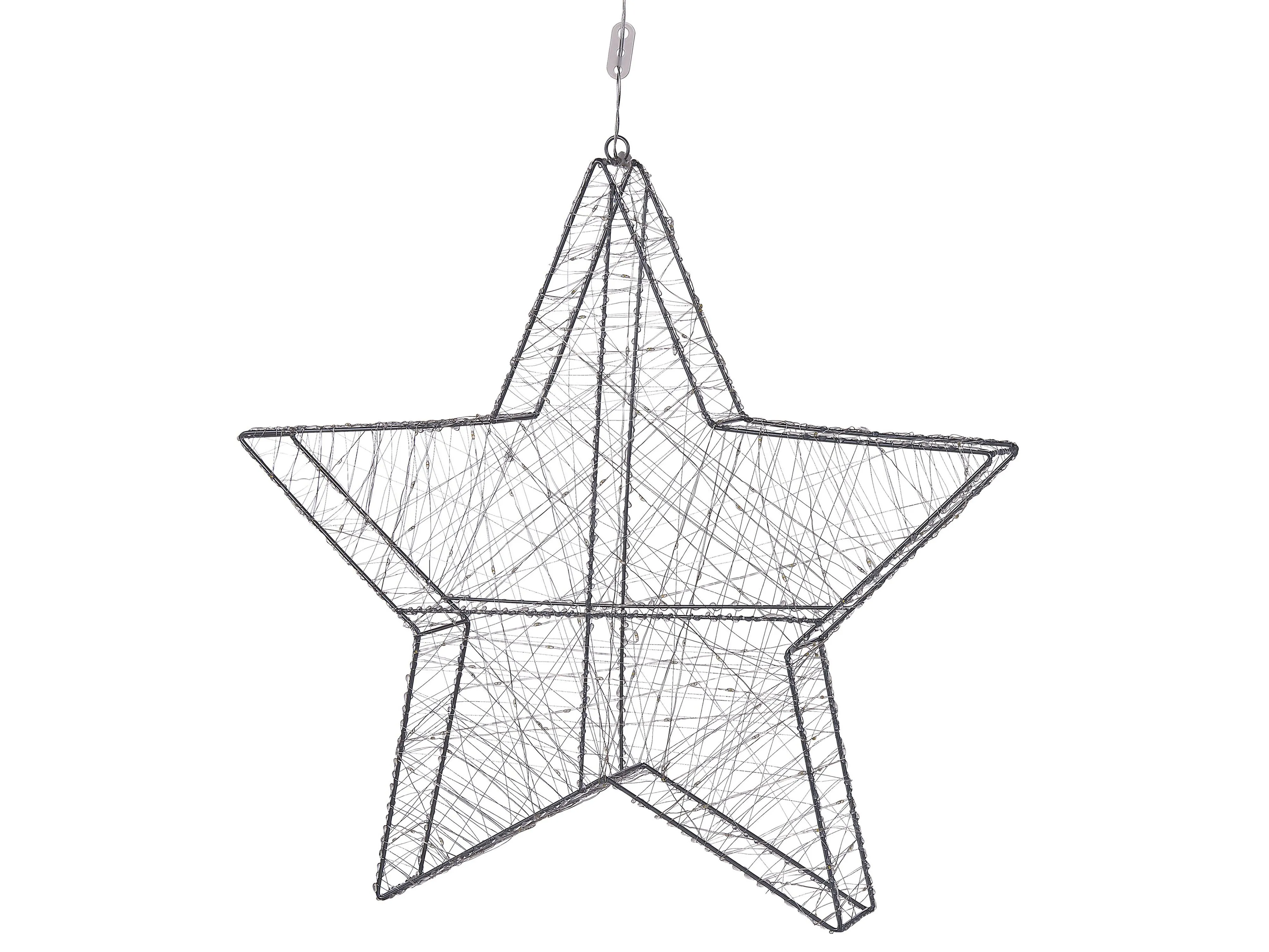 Hangende buitendecoratie LED KURULA Ster 58 cm Zilver
