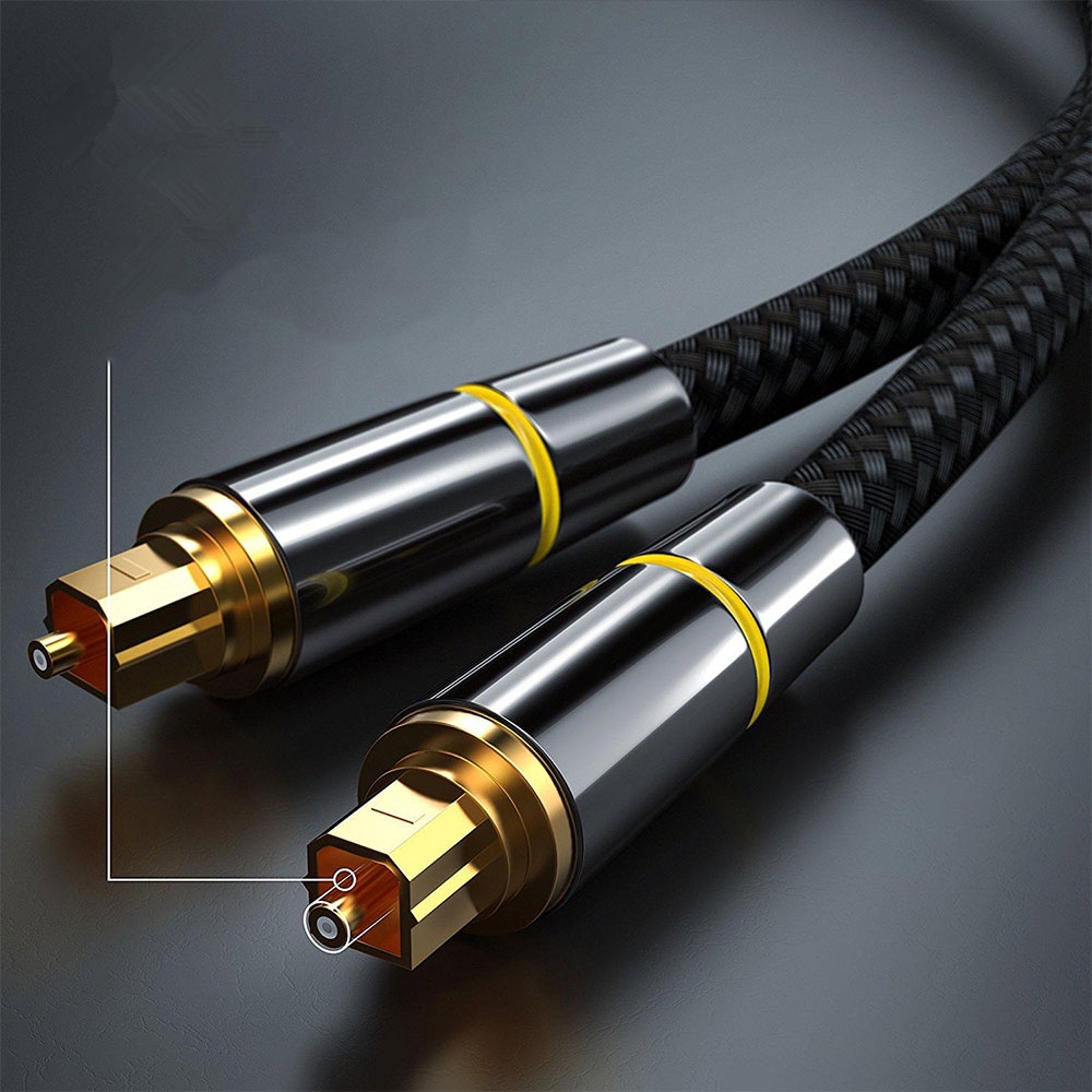 (1m) Optisches Digital Toslink Kabel SPDIF für Audiodaten - Schwarz