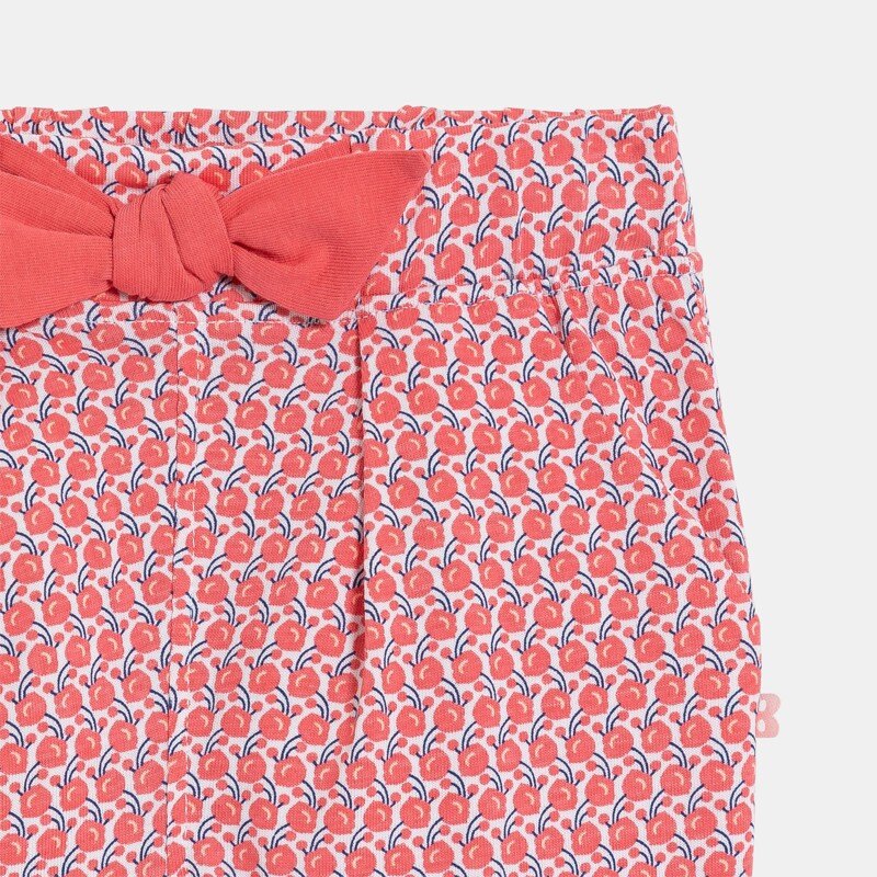 Pantalon imprimé graphique taille élastique rose bébé fille Rose