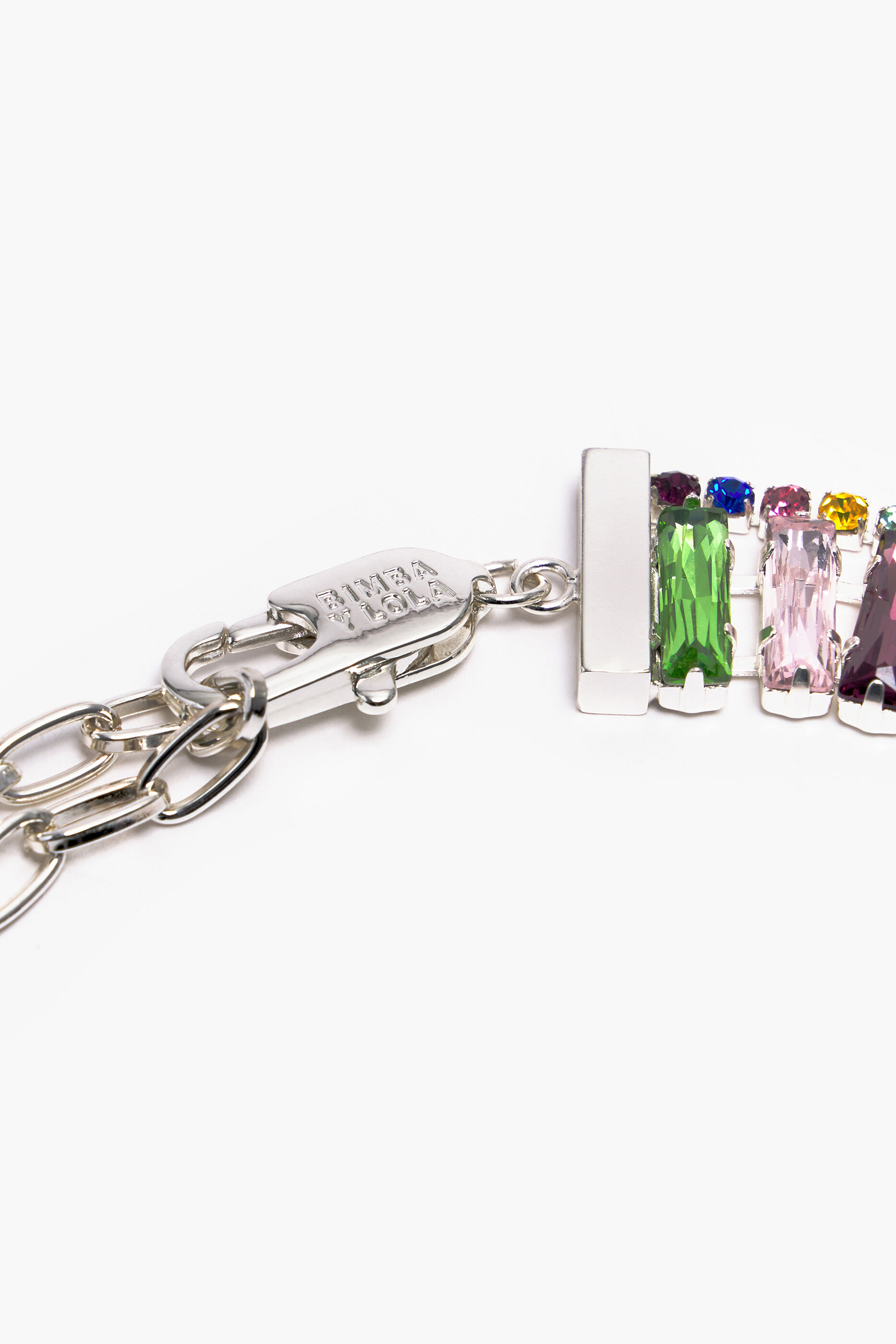 colar gargantilha de cristal multicolorido