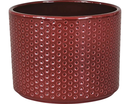 Bloempot/plantenbak Dickob Pillar Spot keramiek Ø 11,5 cm H 8,8 cm rood
