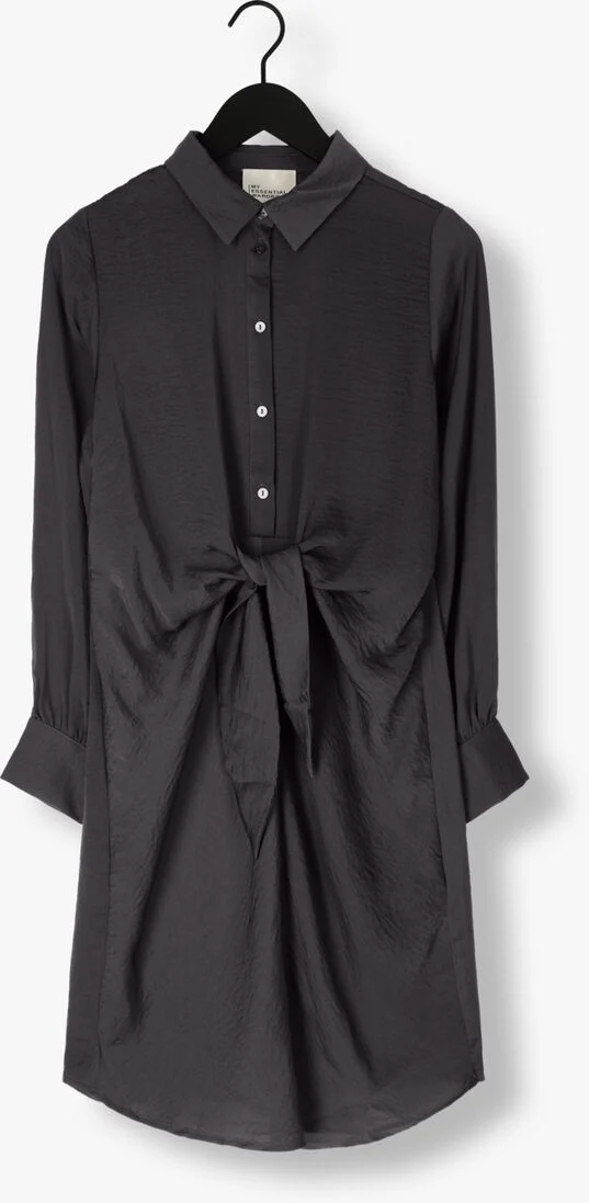 MY ESSENTIAL WARDROBE grijze my essential wardrobe mini jurk hilomw knot dress