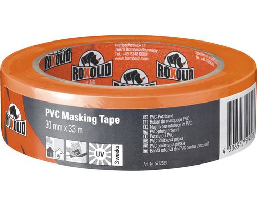 ROXOLID PVC afplaktape afplaktape reinigingstape oranje 30 mm x 33 m