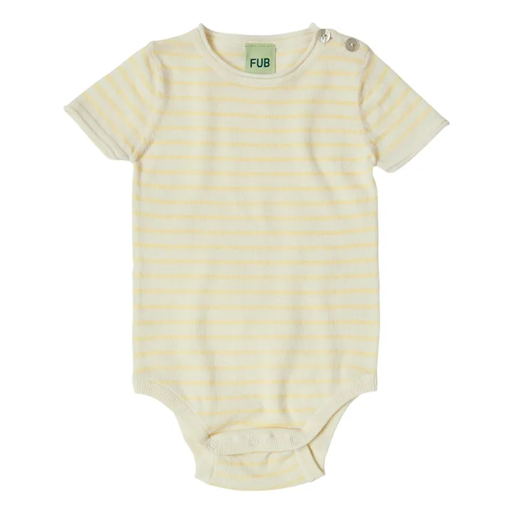 FUB Body Maille Extra Fine Marinière Coton Bio | Jaune