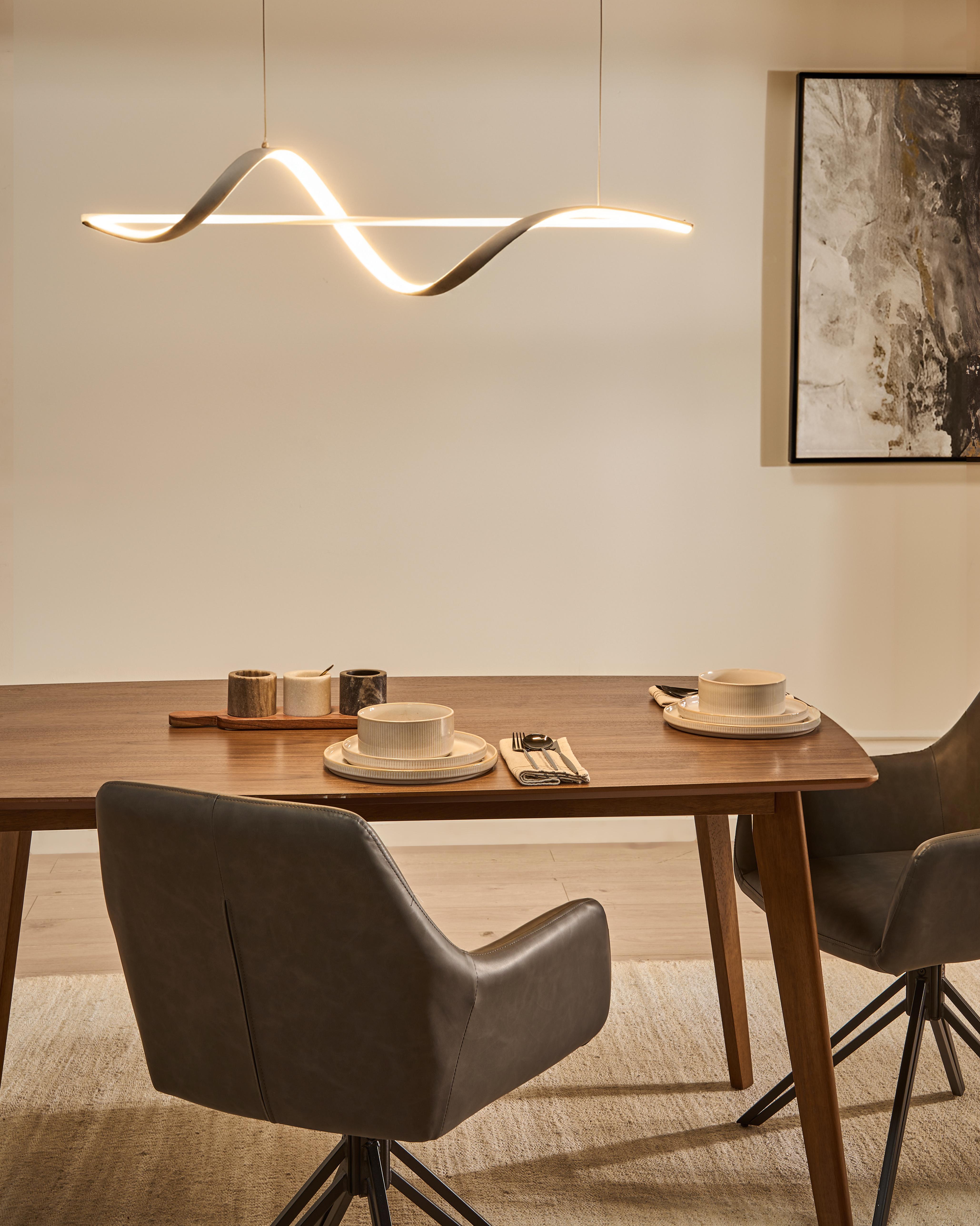 LED hanglamp KHUTTI met afstandsbediening met dimmer Metaal Wit