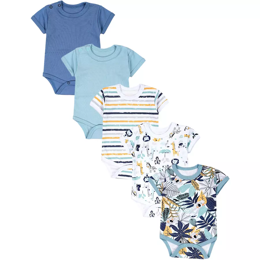 TupTam Jungen Baby Body Kurzarm 5er Pack orange