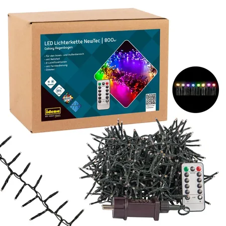Idena Galaxy Lichterkette Newtec 800 LED Regenbogen