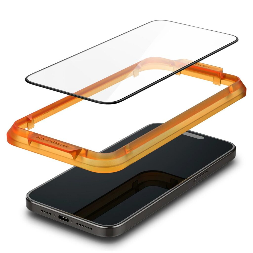 (2er Set) iPhone 15 Pro AlignMaster Glas Tr Panzer Glas Case Friendly   Montagerahmen (AGL06895)