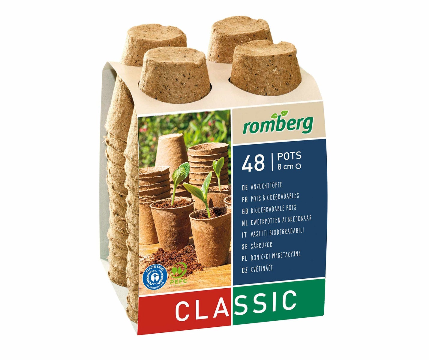 48 zaailingpotjes, 8 cm rond