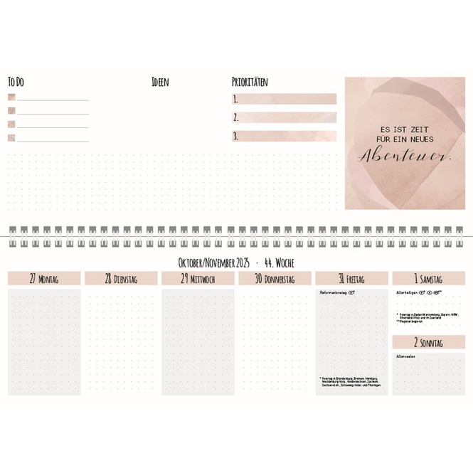 Tischkalender - 2025 - Dream it. Plan it. Do it.