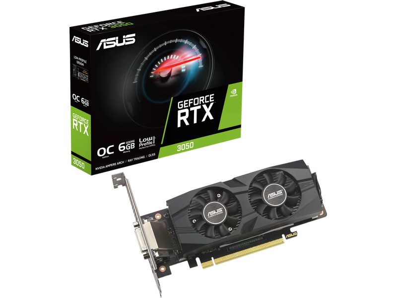 ASUS GeForce RTX 3050 LP BRK OC Edition ASUS GeForce RTX 3050 LP BRK OC Edition 6 GB GDDR6 ist grosse Produktivität in einem kleinen Paket