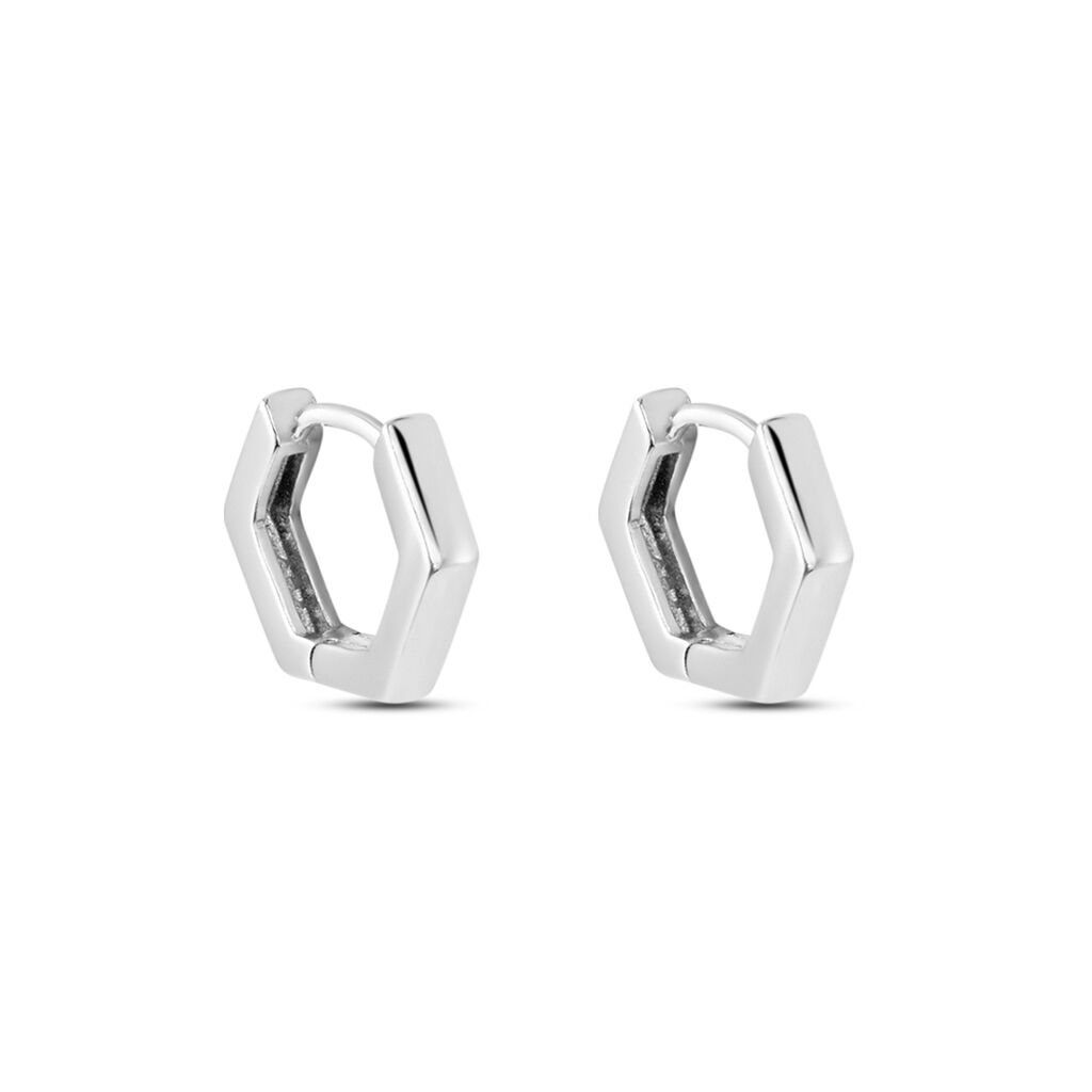 Créoles Argent Blanc Agnese