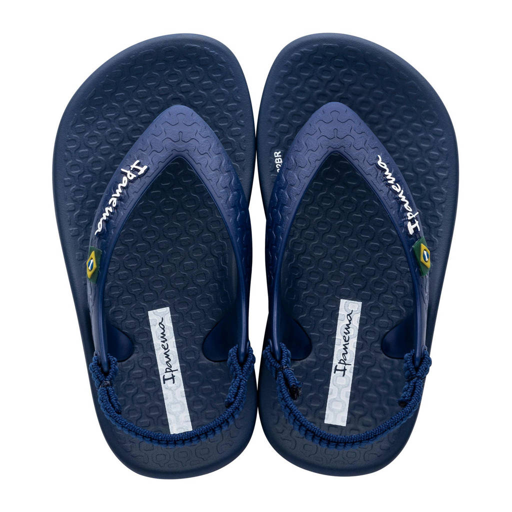 Ipanema Anatomic Soft Babyteenslippers met hielbandje donkerblauw