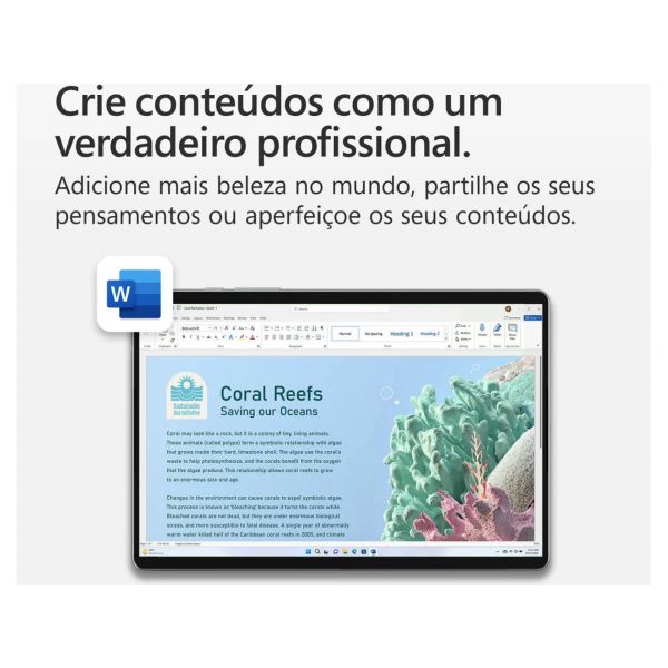 Microsoft Office 365 Pessoal PC & Mac   Android & IOS 1 Utilizador 1 Ano Digital