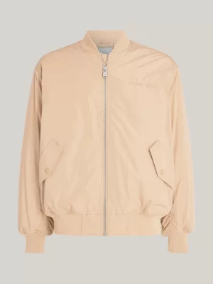 Jaqueta Bomber Clássica com Logo Tonal