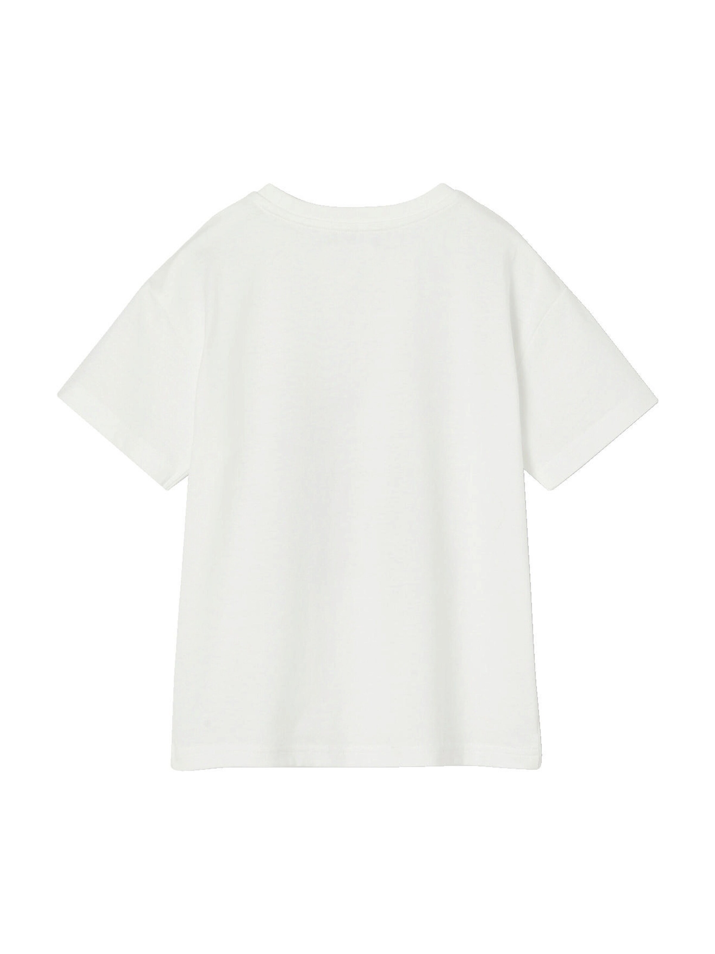 Vertbaudet Jungen T-Shirt mit großem Print, Recycling-Baumwolle weiß