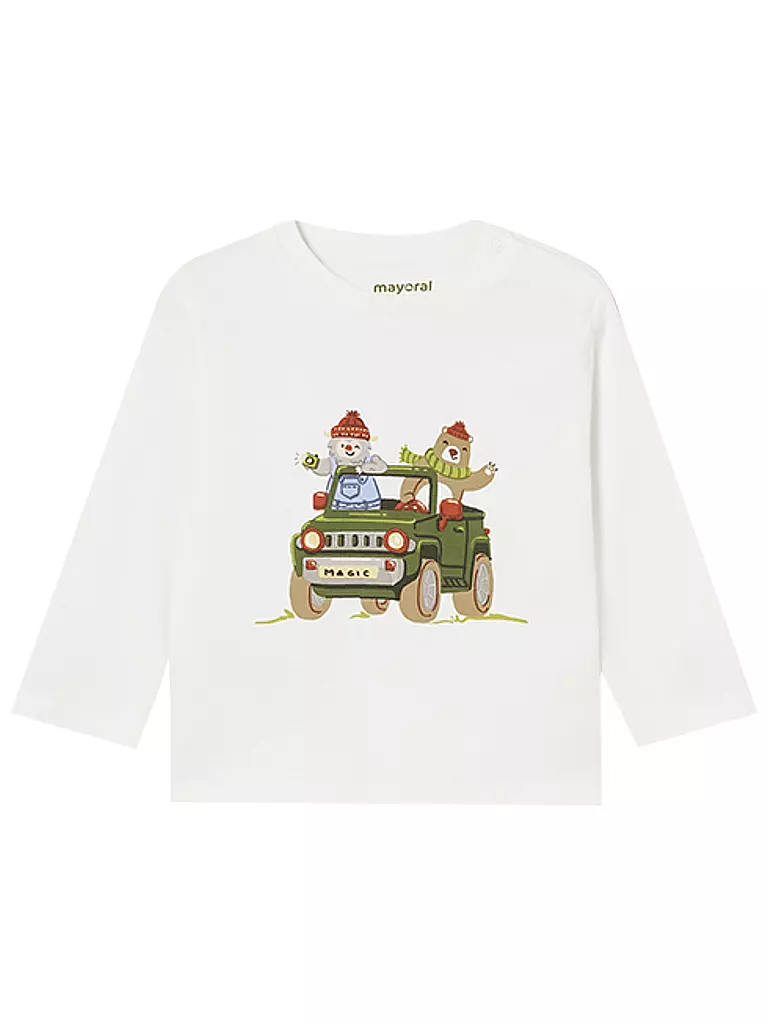 MAYORAL Baby Langarmshirt  weiss