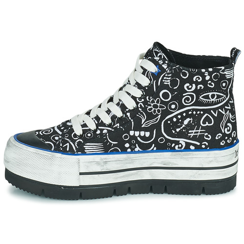 Desigual - SHOES CRUSH ARTE - Noir / Blanc
