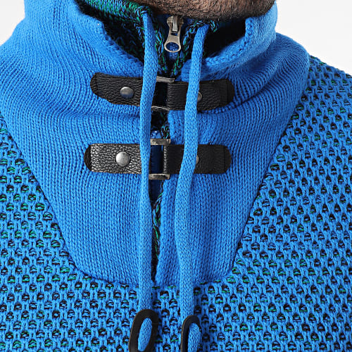 Pull Col Amplified Bleu Noir Vert