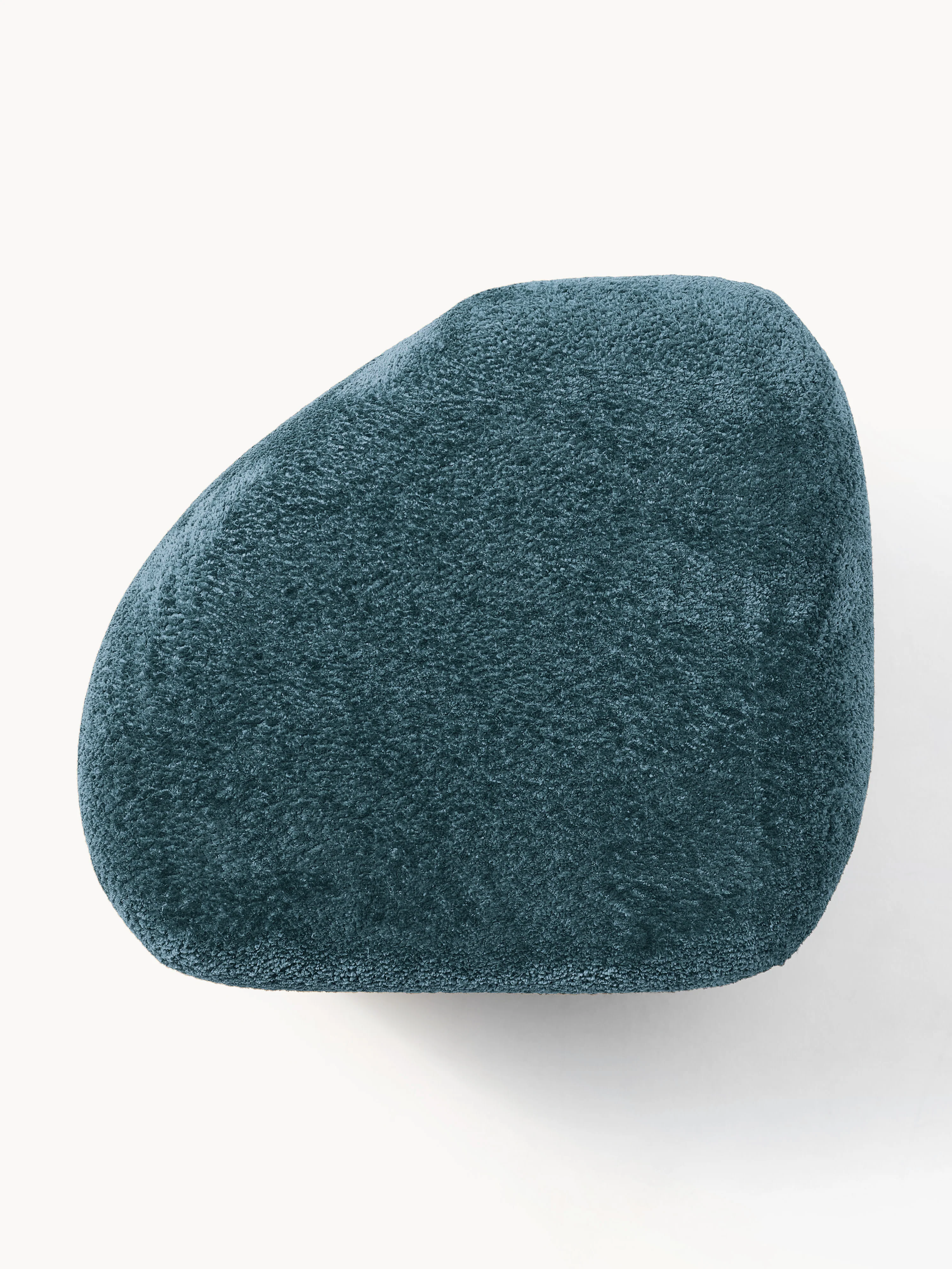 Ovale teddy-bouclé poef Wolke