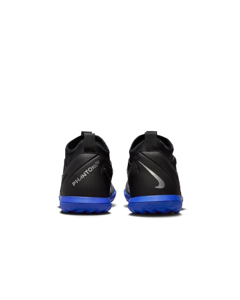 Chaussures de football Nike Phantom GX Club TF Noir & Bleu pour enfant