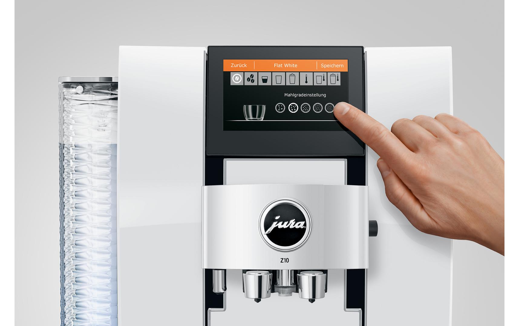 Kaffeevollautomat Z10 Diamond White (SA)<br>Zweitassen-Vollautomat für verschiedene Kaffee- und Milchgetränke