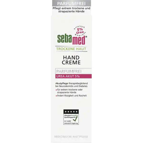 Trockene Haut Handcreme Parfumfrei Urea  5%