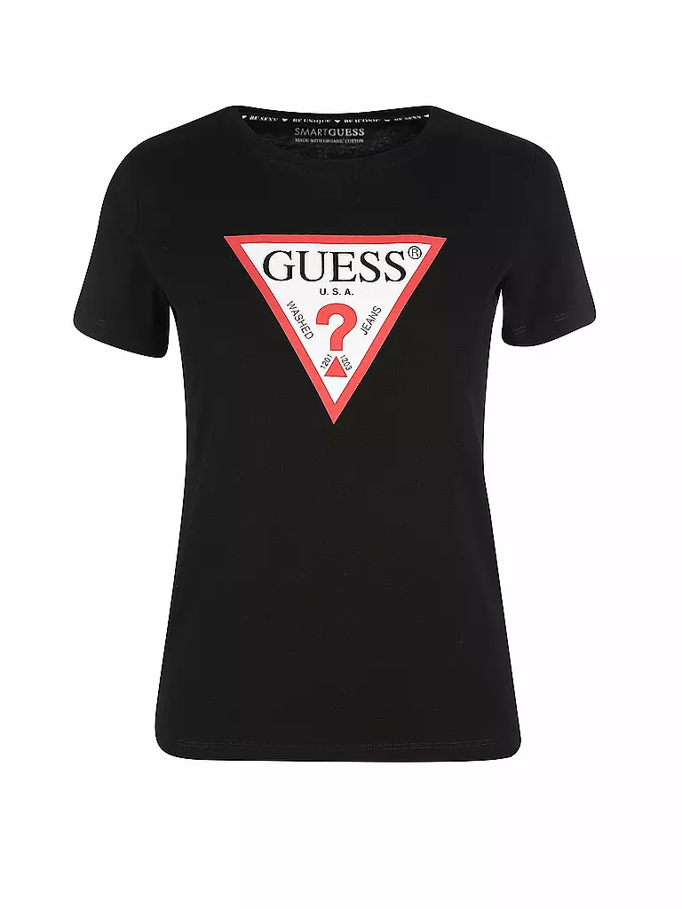 GUESS T-Shirt schwarz