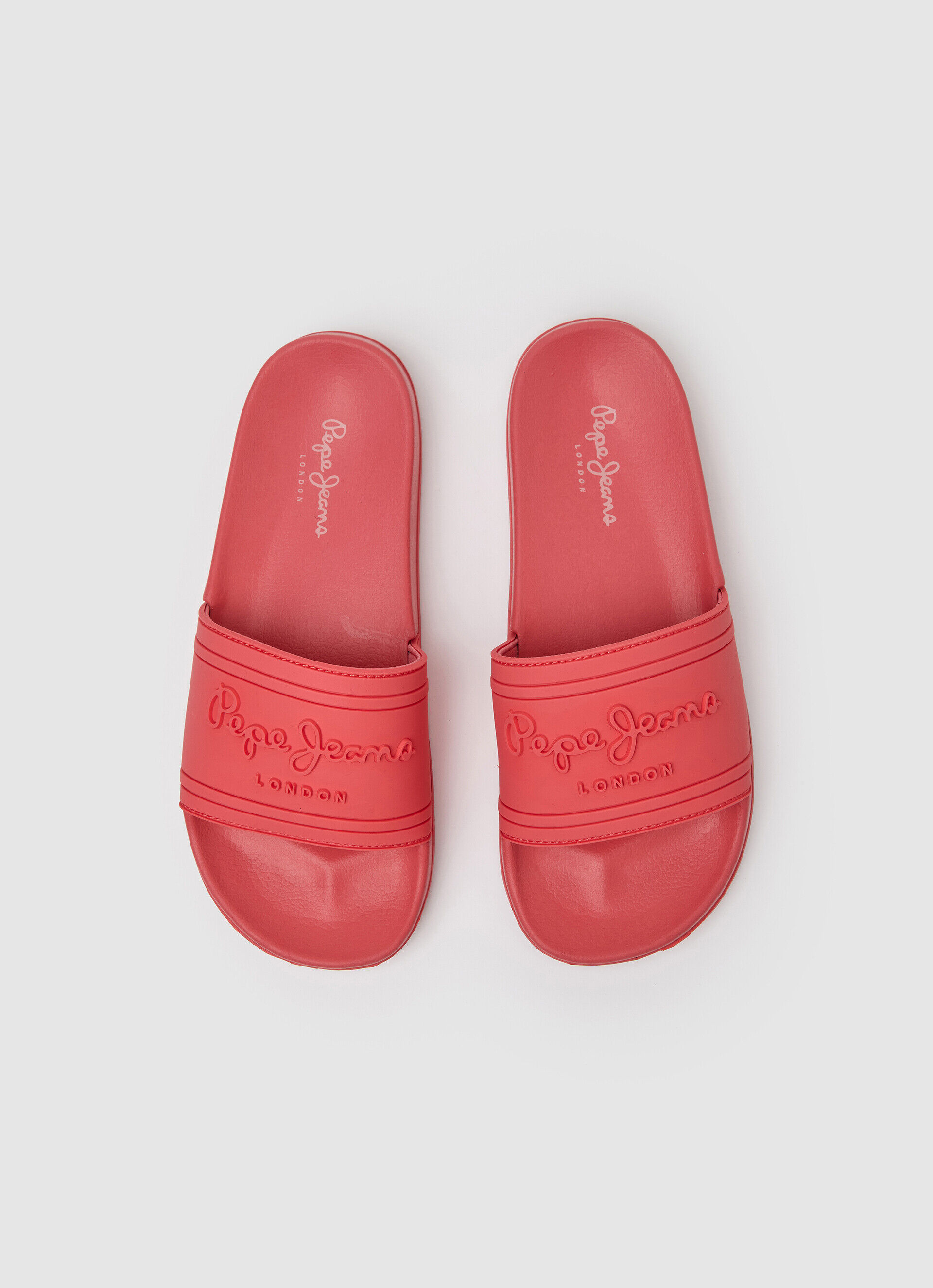 Chinelo de praia com logo SLIDER - rosa coral