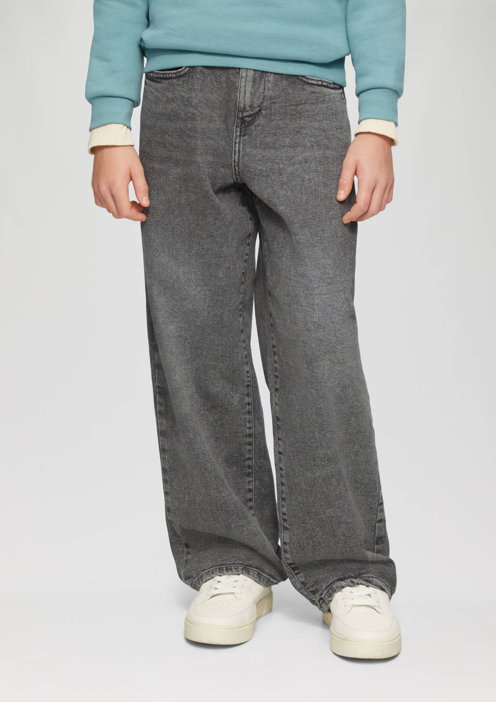 s.Oliver regular wide leg jeans grey denim