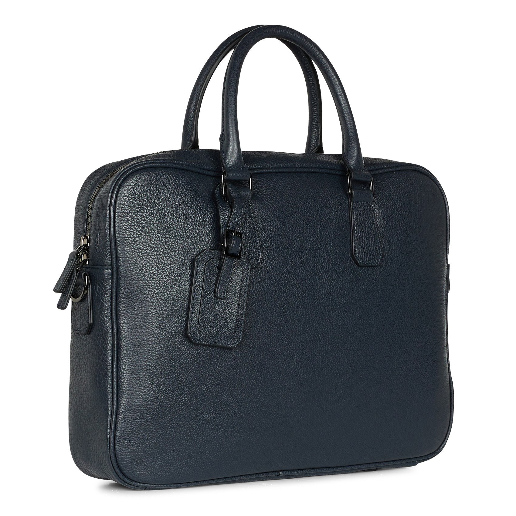 Sac d'ordinateur en cuir | Bleu