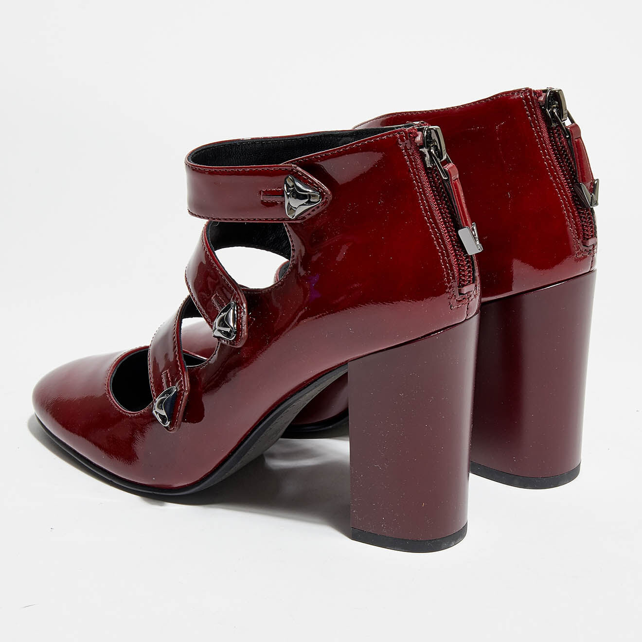 What For Babies en Cuir Verni Vic bordeaux - Talon 8,5 cm