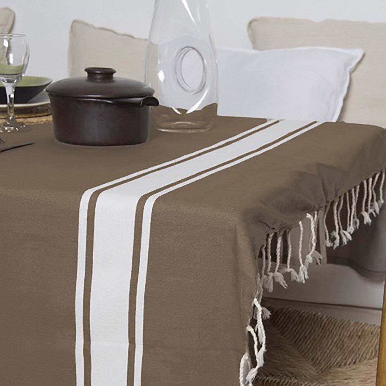 Febronie Nappe St Tropez moka/blanc